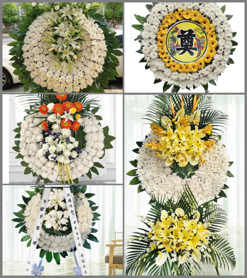 四川成都彭州市敖平镇石音村花圈速递